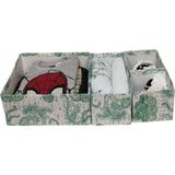 Zehure 4lü 2 Set Bitki Desenli Çekmece Düzenleyici Organizer - Bitki Desenli