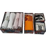 Zehure 4lü 2 Set Motifli Çekmece Düzenleyici Organizer Eşya Oyuncak Kıyafet Toplama Kutusu - Motifli
