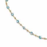Zeino 14k Altın Kaplama - 45+3 cm Nazar Boncuğu Kolye