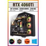 Zeiron Damage X12 Ryzen 7 5700X 32GB 1TB NVMe M.2 SSD RTX4060 Ti Sıvı Soğutmalı Oyuncu Masaüstü Bilgisayar