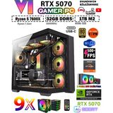 Zeiron Gta-Vı Elite X5 Ryzen 7600X 32GB 5600MHZ Ddr5 Ram 1tb M.2 SSD 12GB RTX5070 Sıvı Soğutmalı Premium Oyuncu Bilgisayarı
