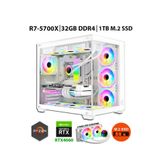 Zeiron Mirage X32 Pro White Ryzen 7 5700X 32Gb Ram 1Tb M.2 Ssd 8Gb Rtx4060 Sıvı Soğutmalı Oyun Bilgisayarı