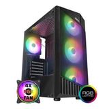 Zeiron Montreal 4x12CM RGB Fanlı Mesh Panel Oyuncu Bilgisayar Kasası