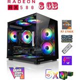 Zeiron Pegasus RX20 Ryzen 7 5700X 32GB Ram 1 TB M.2 Nvme 8GB 256BIT RX580 Oyuncu Masaüstü Bilgisayar