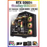 Zeiron Sauron X1 Ryzen 7 7800X3D 32GB DDR5 RAM 1TB M.2 NVMe SSD RTX5060Ti Sıvı Soğutmalı Oyuncu Bilgisayarı