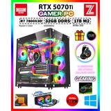 Zeiron Titan RTX5070 Ryzen 7 7800X3D Ddr5 32GB 6400MHZ Ram 1tb M.2 Nvme SSD 16gb Gddr7 RTX5070TI Sıvı Soğutmalı Oyuncu Masaüstü Bilgisayarı
