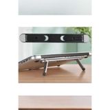 zeixpow 2 Kademeli Katlanabilir ve Yapışkanlı Laptop Standı Siyah