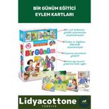 Zeka Geliştirici Dil Eğitici Kişisel Gelişim Çocuk Bir Günüm Eylem Resimli Aktivite Kartları - Tek Ebat