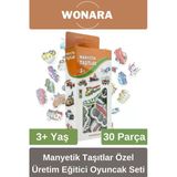 Zeka ve Motor Becerileri Geliştiren Manyetik Taşıtlar 30 Parça Özel Üretim Eğitici Oyuncak Seti