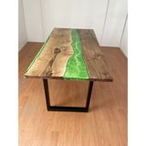 Zekay Wood Epoksi Ceviz Yemek Masası - 85 x 180 cm