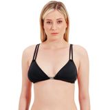 Zeki Aksesuar Detaylı Üçgen Siyah Bikini Üst, 38 Beden, Kadın