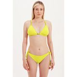 Zeki Global Cam Aksesuar Detaylı Üçgen Bikini - Fıstık Yeşili - 38