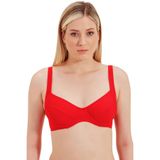Zeki Kadın Kapsız Bikini Üstü, Kırmızı, 38 Beden