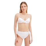 Zeki Kadın Üçgen Bikini Takımı, Beyaz, 42 Beden