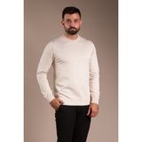 Zeki Özer Erkek Bej Basic Triko Kazak - M