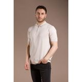Zeki Özer Erkek Bej Basic Triko T-Shirt - XL