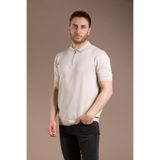 Zeki Özer Erkek Bej Basic Triko T-Shirt