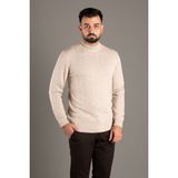 Zeki Özer Erkek Bej Desenli Balıkçı Triko - XL