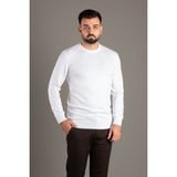 Zeki Özer Erkek Beyaz Basic O Yaka Triko - 2XL