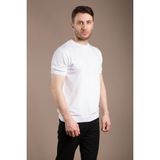 Zeki Özer Erkek Beyaz Basic Triko O Yaka T-Shirt