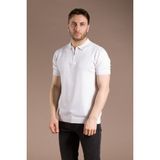 Zeki Özer Erkek Beyaz Basic Triko T-Shirt - XL