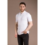 Zeki Özer Erkek Beyaz Triko T-Shirt - L