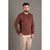 Zeki Özer Erkek Kahve Basic O Yaka Triko - XL