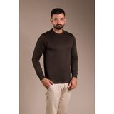 Zeki Özer Erkek Kahve Basic Triko Kazak - Kahverengi - XL