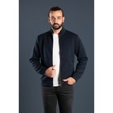 ZEKİ ÖZER ERKEK LACİVERT FİTİLLİ HIRKA