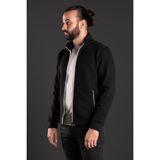 Zeki Özer Erkek Siyah Fitilli Hırka - 2XL