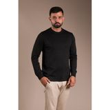 Zeki Özer Erkek Siyah Yarım Balıkçı Triko Kazak - 2XL
