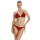 Zeki Rufina Kadın Üçgen Bikini Takımı, Kırmızı, 42 Beden