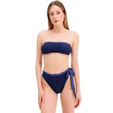 Zeki Straplez Lacivert Bikini Takımı, Kadın, 44 Beden