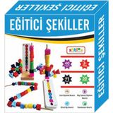 Zekice Eğitici Şekiller Renkli Kutu Oyunu 40 Parça Çocuklar İçin Eğlenceli Gelişim