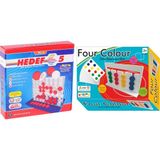 Zekice Hedef 5 Zeka Akıl ve Strateji Oyunu&Four Colour-Montessori Zeka Oyunu-Rubik Abaküs (İki Oyun Bir Arada)