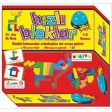Zekice Hızlı Bloklar-Doğal Ahşap Oyuncak-Ekransız Aktivite Oyunu - Renkli