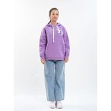 Zekids Çocuk Kapüşonlu Sırtı Kot Detaylı Sweatshirt - Mor - 8 - 9 Yaş