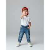 Zekids Erkek Bebek Yırtık Detaylı Kot Pantolon - Mavi - 2 - 3 Yaş