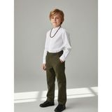 Zekids Erkek Çocuk Yumuşak Dokulu Beli Lastikli Pantolon - Haki - 10 Yaş