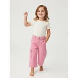 Zekids Kız Bebek Kargo Cepli Pantolon - Pembe - 12 - 18 Ay