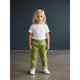 Zekids Kız Bebek Yumuşak Dokulu Beli Lastikli Duble Paça Yeşil Pantolon - 12 - 18 Ay