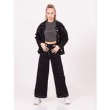 Zekids Kız Çocuk Gabardin Ceket - Siyah - 9 - 10 Yaş