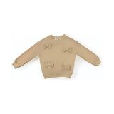 Zekids Kız Çocuk Orta Kalınlık Fiyonklu Bluz - Vizon - 7 Yaş