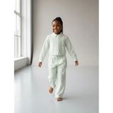 Zekids Kız Çocuk Taş Detaylı Tasarım Ince Dokulu Ceket ve Pantolonlu Takım - 8 Yaş - Mint