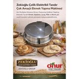 Zekioğlu Elektrikli Tandır Ekmek Tandırı Krom Çelik Tandır - Çok Renkli