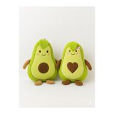 ZEKTON 2’li Sevgili Seti Avokado Peluş - 36 cm Yumuşacık Uyku Arkadaşı & Kalp Nakışlı Dekoratif Sarılma Yastığı 🥑💖🥑