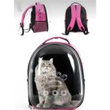 Zekton Astronot Kedi Taşıma Çantası Şeffaf Pembe 34 x 26 x 40 CM + Kedi Tasması pembe