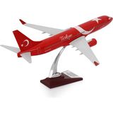 Zekupp - Maket Uçak - Boeing 737-800 1/100 - Türkiye Özel Tasarımlı Model Uçak, Model E - Kırmızı