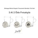 Zekupp Termos Bardak Metal Kapak 3'lü Set