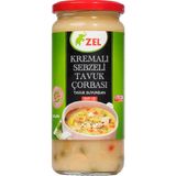Zel Kremalı Sebzeli Tavuk Çorbası - 480 ml - 6'lı